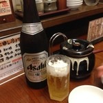 金澤濃厚中華そば 神仙 - 相方は、このキャベキムとビールだけでいいそうです。