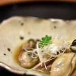 料理茶屋生島 - ふぐ白子と牡蠣の炊いたん