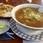 そば処いずみや - あごだしラーメンとげそ天
