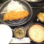 とんかつ　たづむら - ロースカツ定食　１４２０円　【　２０１５年９月　】