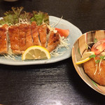Kusakabe - 大山地鶏の味噌焼きとエビクリームコロッケ
