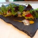 miura - 本日のコース ②本日の前菜：魚介類のマリネサラダヒラメ、さんま、たこ、ほっき、赤いか）