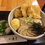 爽月 - とり天ぶっかけうどん冷大900円（税込）　※2015年9月