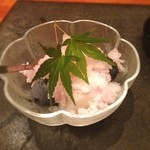 日本料理 TAKEMOTO - 長野パープルの葡萄と香水梨のシャーベット