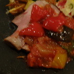GRILL THE VOND - 菜の花旨し豚のロースとポーク、ラタトゥイユそ絵