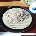 わき水 - 「道楽そばコース」のもりそば。蕎麦はチョッと色黒で田舎蕎麦を品好くした感じ。