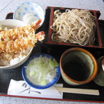 Soba Chiyaya Kaze Nobou - 「ﾐﾆ海老天丼」と「もり」で・・・な、何と\７８０ﾃﾞｽ