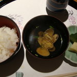 rizo-tohoterurafo-renankishirahama - 食事は、ご飯、アサリ汁、香の物