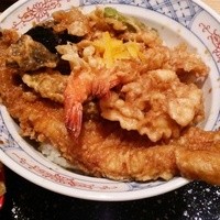 一心 金子 - 江戸の天丼 1250円 左下は玉子