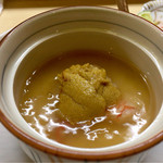 桜あん - H27.9.4 雲丹と車海老の茶碗蒸し