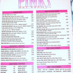 Pink's Hot Dogs - メニュー