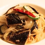 フェリア　トウキョウ - 秋刀魚と茄子のペペロンチーノ　すだち風味