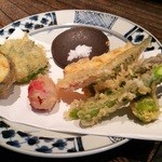 手打ち蕎麦 成冨 - 夏野菜天せいろ（1600円）