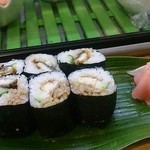 Sushi Shousuke - うなきゅう。(⌒‐⌒)海苔もパリッとしてて、鰻も炙りの良い味です。