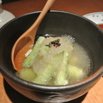 酒とそば まるき - アスパラの揚げおろし