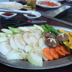 焼肉 京城 - 野菜焼き