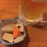 やきとり呑斗 - 中ジョッキー、480円です。