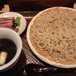 鴨そば塚田農場 - やき鴨せいろ大盛り