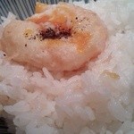 天ぷらめし 金子半之助  - ご飯にのせて山椒と