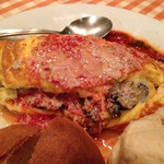 山岸食堂 - キノコとゴルゴンゾーラMIXのオムレツ