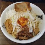 麺や 蒼 AOI - 汁なし大盛り（850円。普通盛りは750円。夜の部17：30より提供）