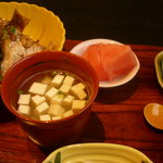 Oryouri Kamitani - 味噌汁、デザートのスイカ