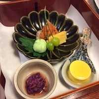 川端 - 八寸代わりの脂障子の箱料理