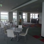 エアーズカフェ - 再々）テーブル席と窓際にカウンターお好きな席をどうぞ。