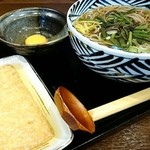 おらが蕎麦 - 山菜そばにきつねと生卵トッピング★