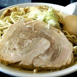 自家製太麺 渡辺 - ラーメン大盛+煮玉子　780円