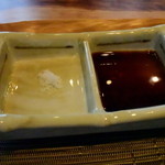 京松蘭はなれ - 塩か萩産の甘い醤油でどうぞ