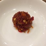 天下一品 - 【2015年08月】サービスカウンターより「辛子高菜」のアップ、濃そうです。