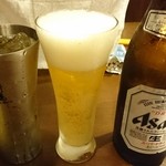 八戸酒場　情熱ホルモン - 瓶ビールと、竹鶴ハイボール。