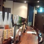 九州料理 焼酎ダイニング 一慶隠蔵 - カウンターでランチを…
色んなお酒が並んでいて梅酒だけでも10種類くらいありました⊙⊙！美味しそう(๑･﹃ ･๑)