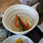 日の出食堂 - 小鉢はマリネ