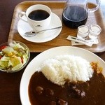 珈琲館 - カレーライス、キリマンジャロAAデキャンタ