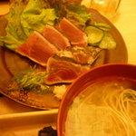 おんじき家ふうど - よこわたたき、味噌汁