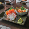 天文館 - 料理写真:刺身三種盛り(サーモン、タコ、赤貝)☆