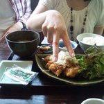 魚山亭 - ちきん南蛮定食です