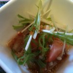 サーモンとトマトのアンティパスト