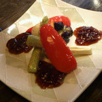 おいしい酒と料理 なかよし - 揚げ野菜！ポン酢ジュレ！！