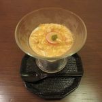 日本料理 汐菜 - 胡麻豆腐 美味出汁ジュレ 刻み山葵 松の実(2015/09/07撮影)