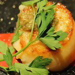 鉄板焼ばらもんや - ディナーコース：北海道猿払ホタテ