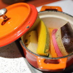 鉄板焼ばらもんや - ディナーコース：ココット蒸し　