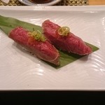 Sushi Shiono - パーカーズランチの牛刺握り