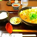 手打ちうどん 団平 - カレーうどん&御飯+鳥天1コ  890円