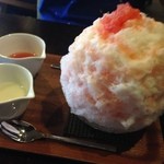 2015年8月：ゴロゴロピンクグレープフルーツ(\700)…練乳とルビーグレープフルーツシロップが別添え♪