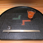 竹ざき - セッティングとトマト酒(2015.8月)