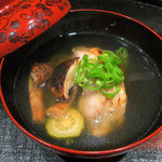 竹ざき - 【4】椀物：松茸 ぐじ　(2015.8月)