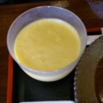 デジャヴ - 栗かぼちゃの冷製スープ（フォンドボライユ（丸鶏ベース）